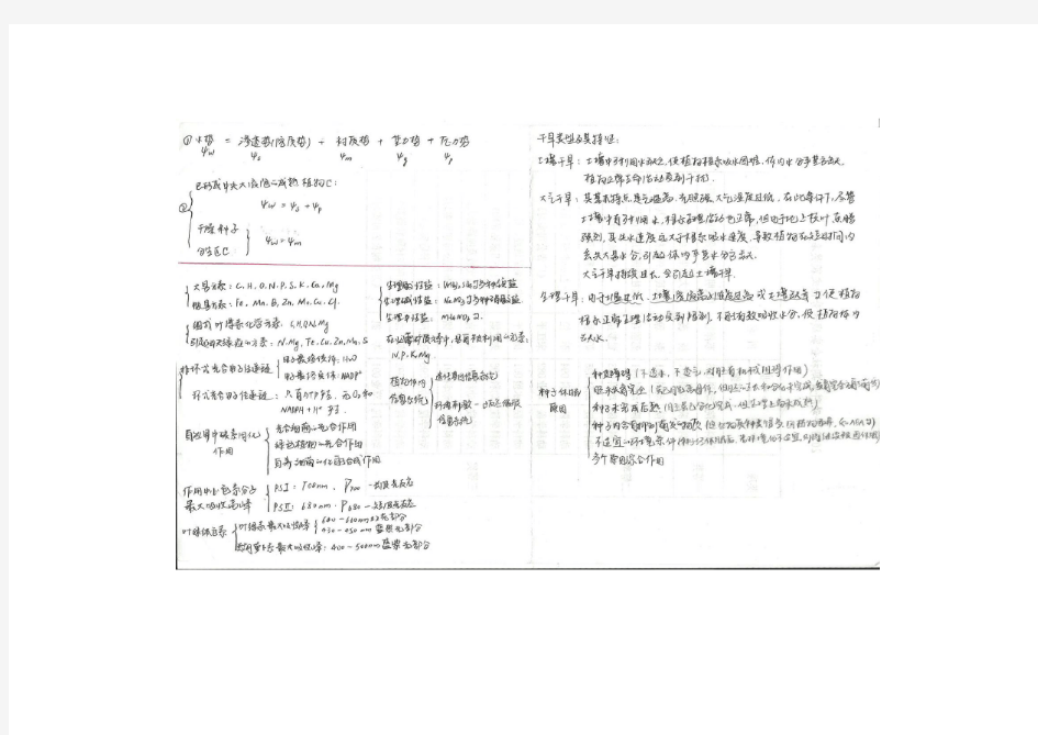 植物生理学笔记