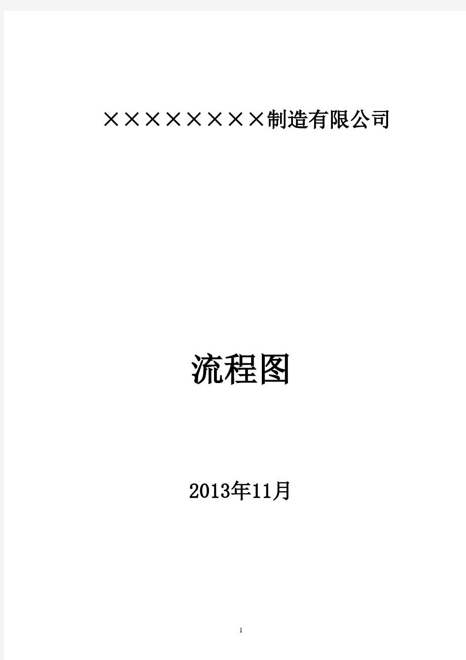 某制造公司各部门业务流程图汇总