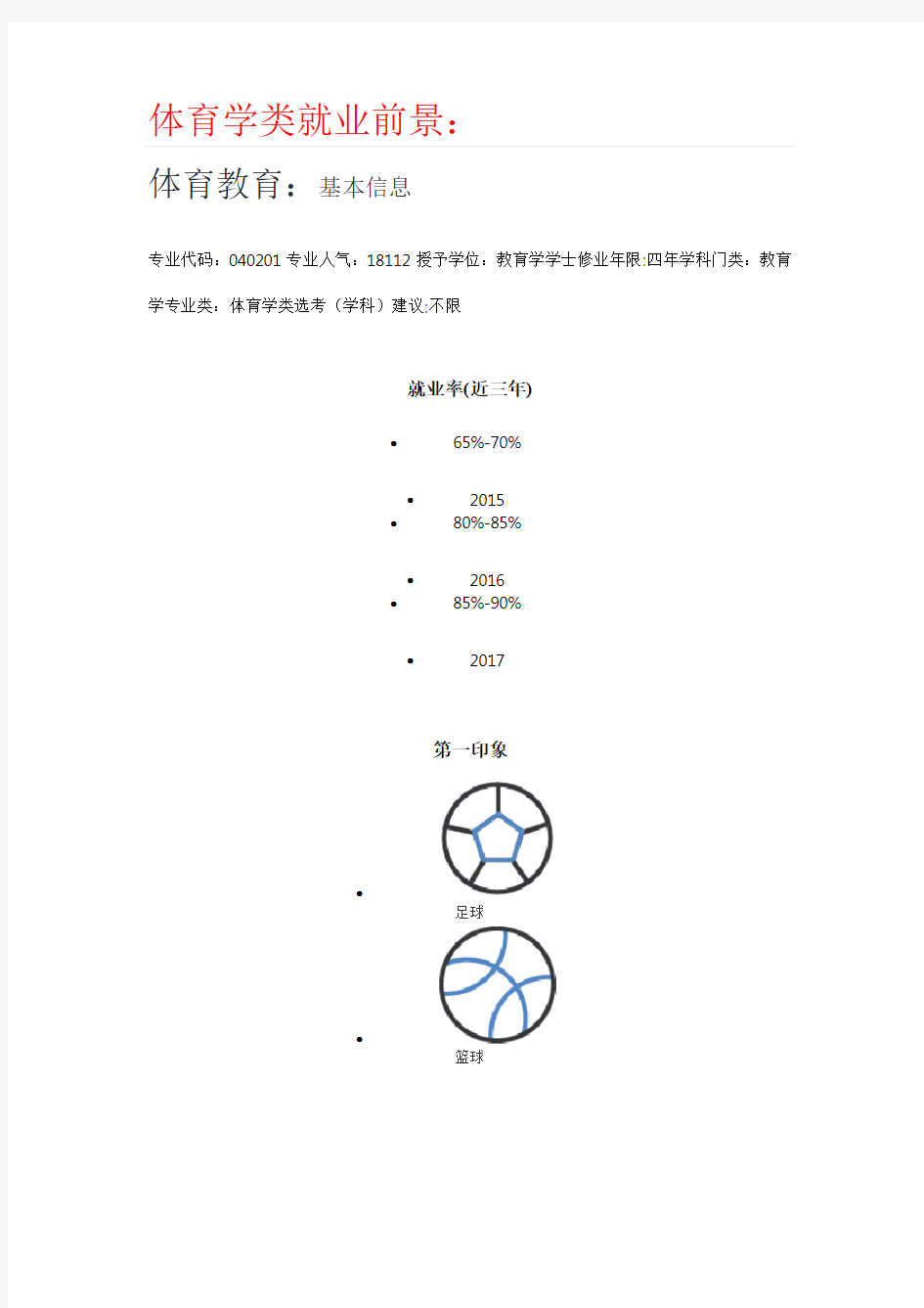 体育学类就业前景