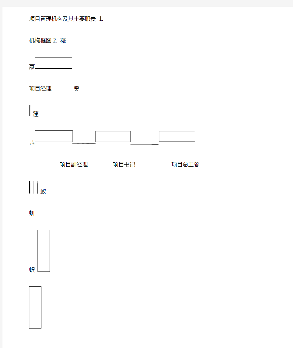 项目管理机构及其各部门职责