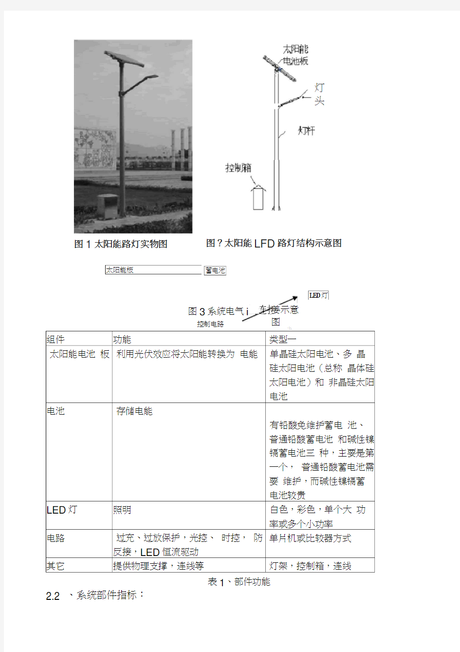 太阳能LED路灯项目实施方案