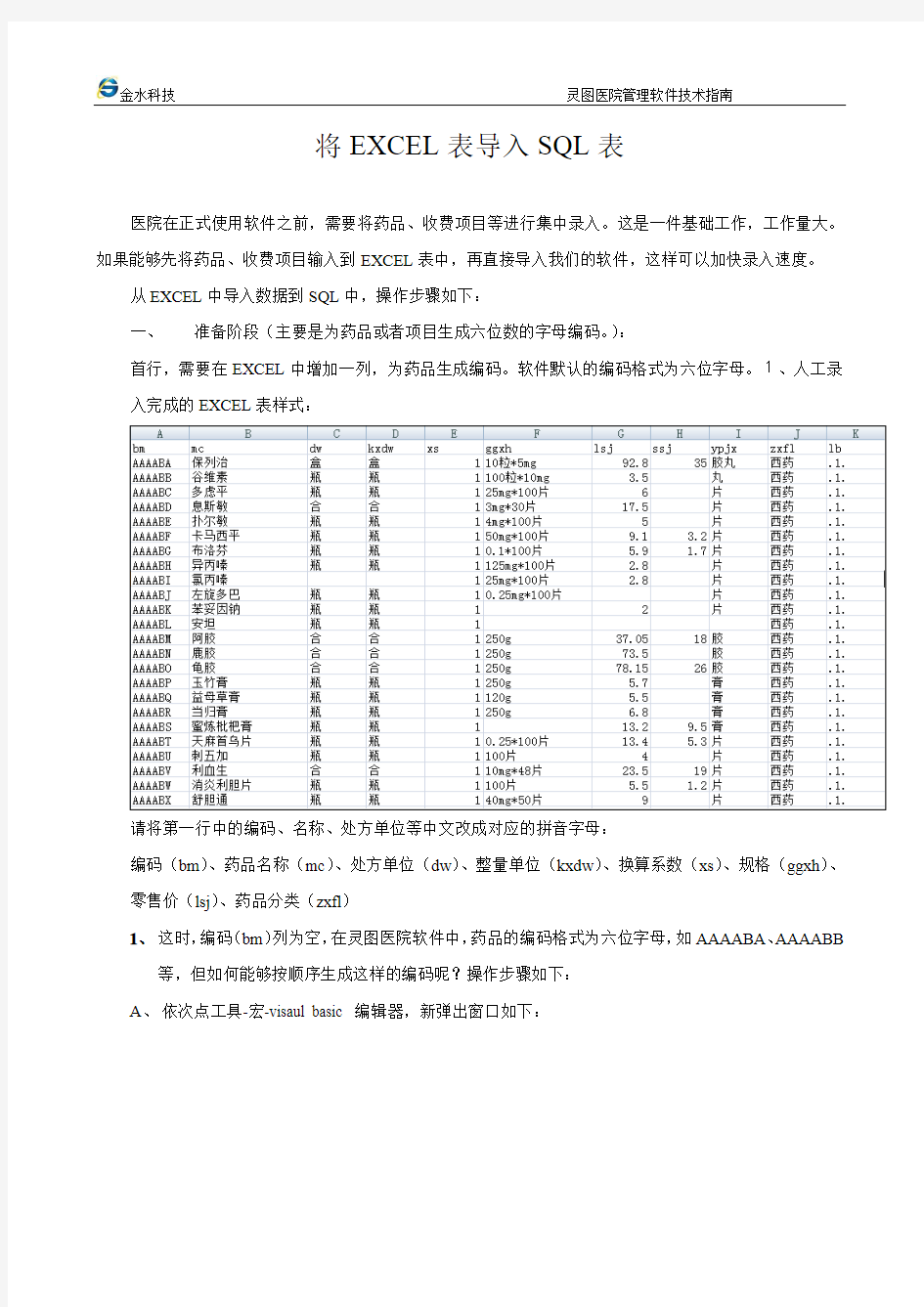 将EXCEL导入SQL表