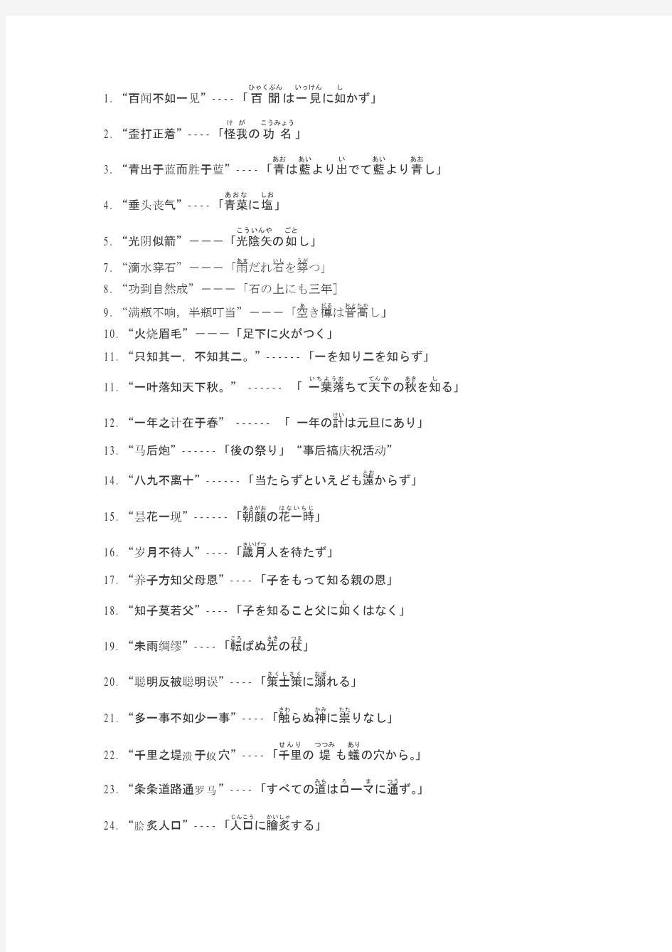 日语谚语50条