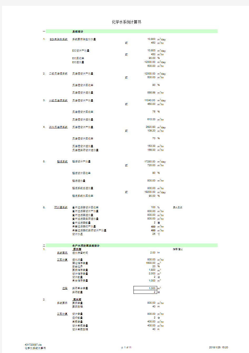 反渗透-EDI计算软件