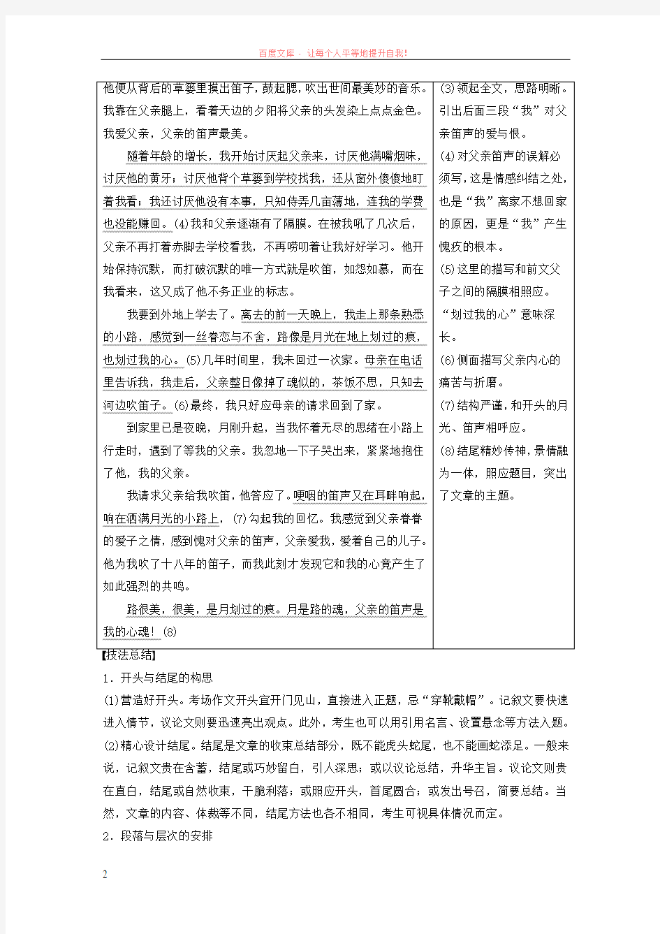 2018版高中语文第三单元成长如蜕单元写作思路与结构学案语文版必修 (1)