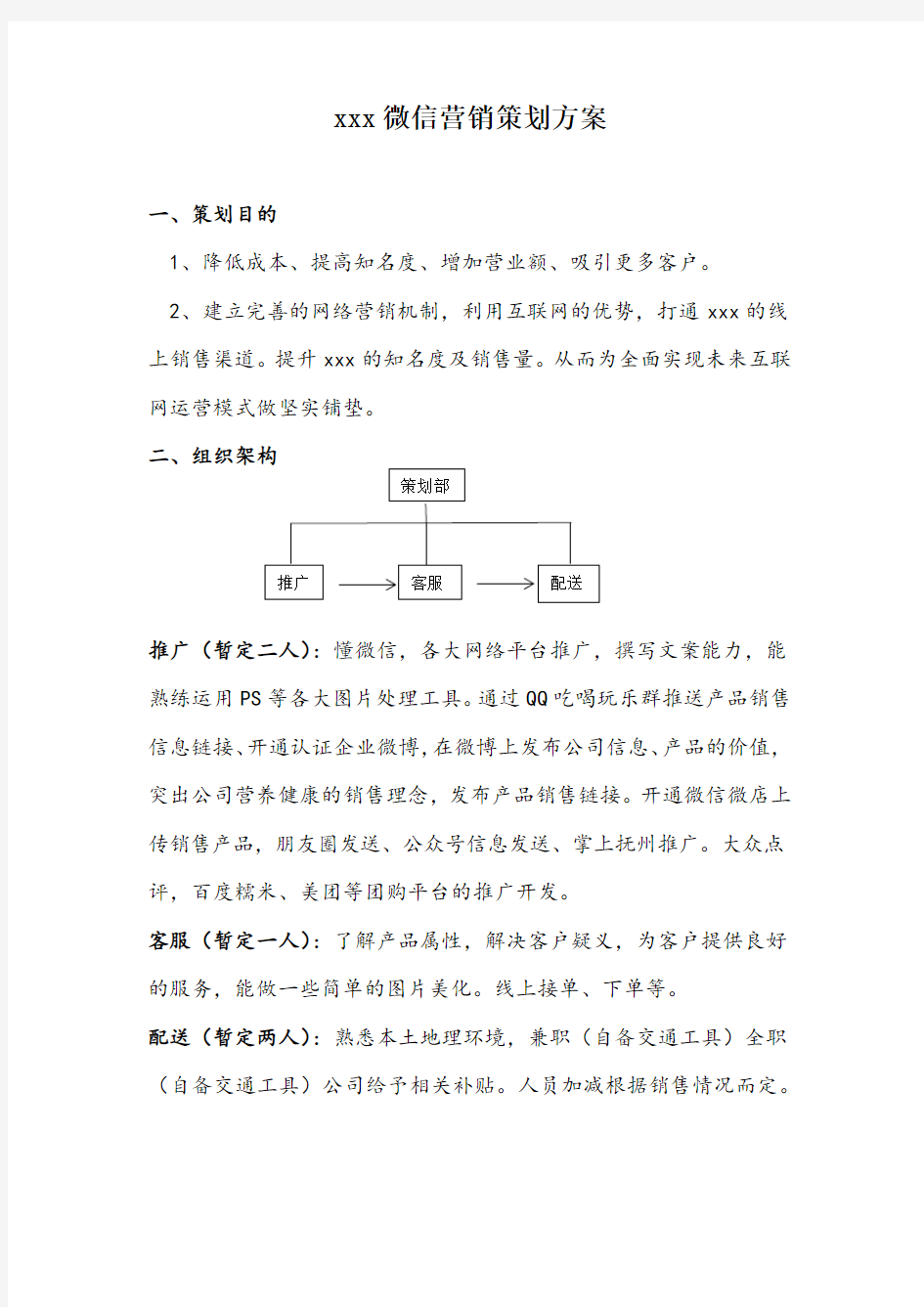 水果店微信营销策划方案