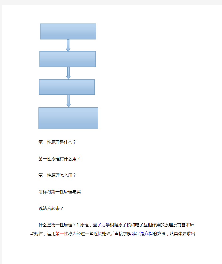 第一性原理简介