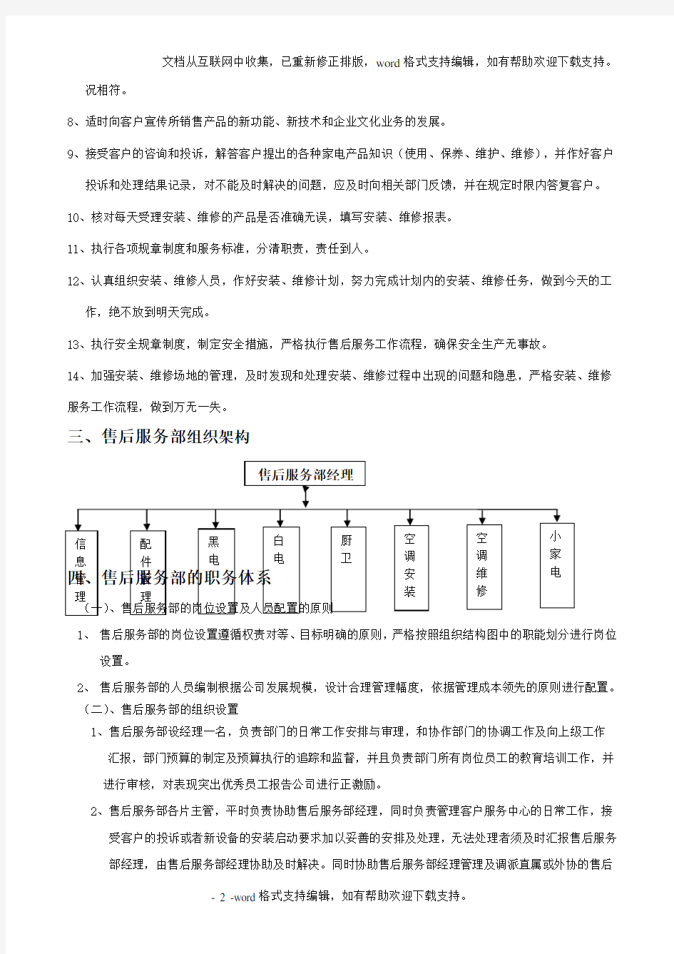 售后服务部管理手册5