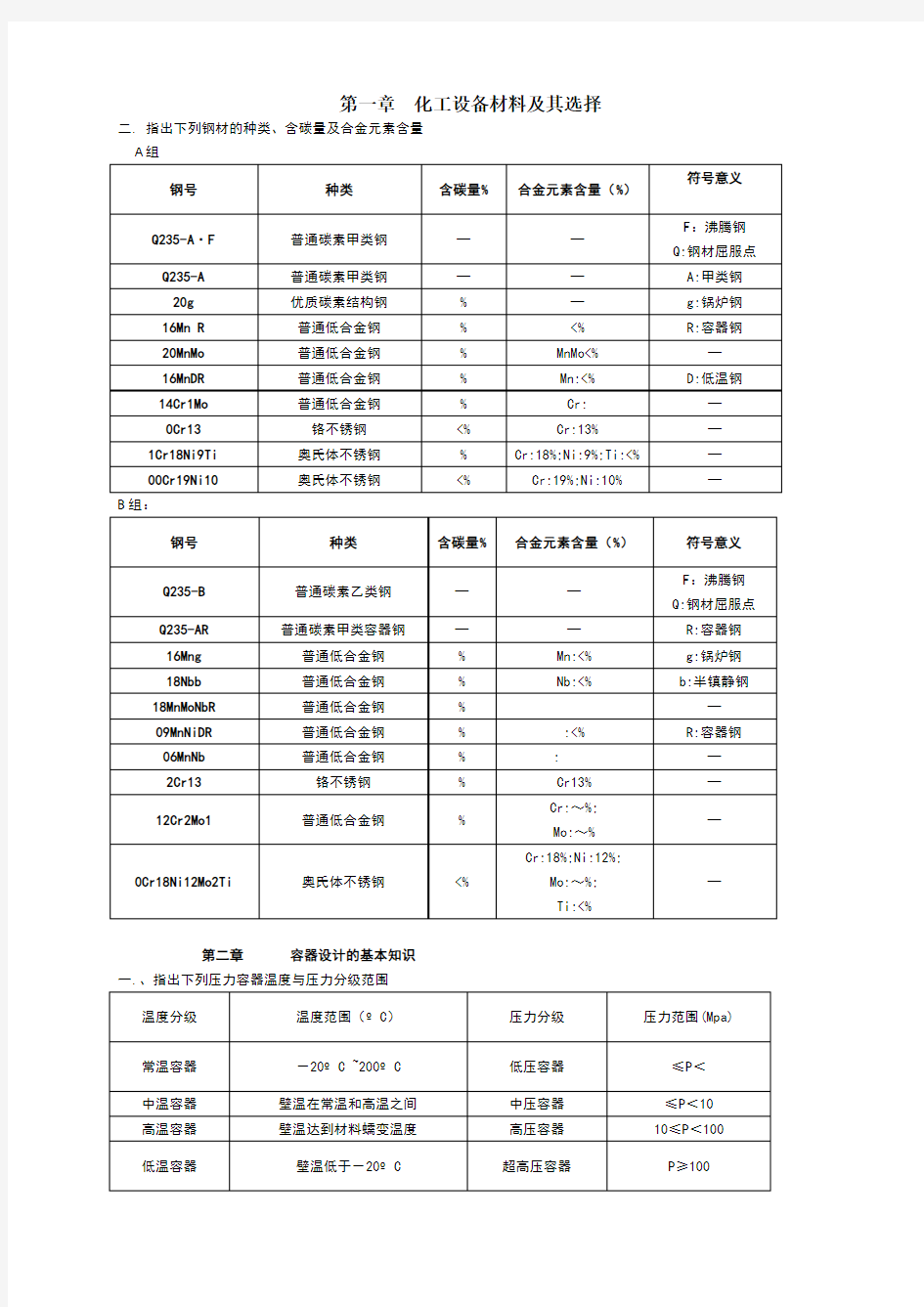 化工设备机械基础习题解答