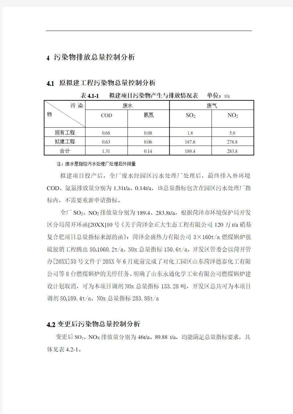 推荐-环境影响评价报告公示：硝基复合肥生总量控制分析环评报告 精品