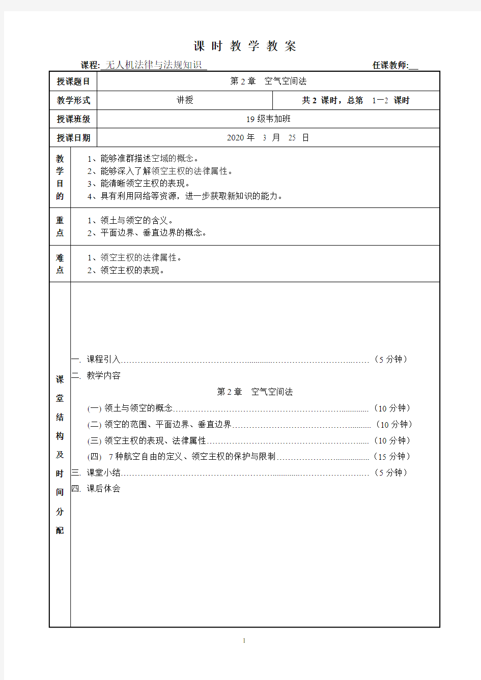 空气空间法