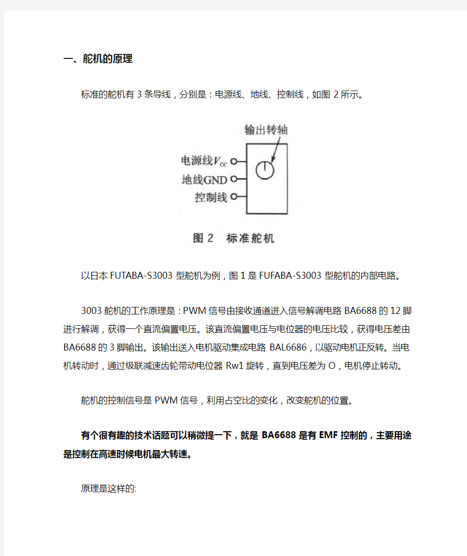 舵机控制原理以及分类作用