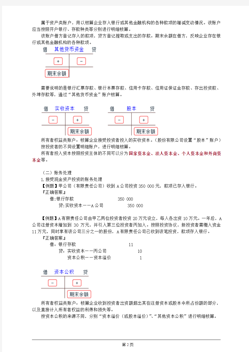 第五章借贷记账法下主要经济业务的账务处理