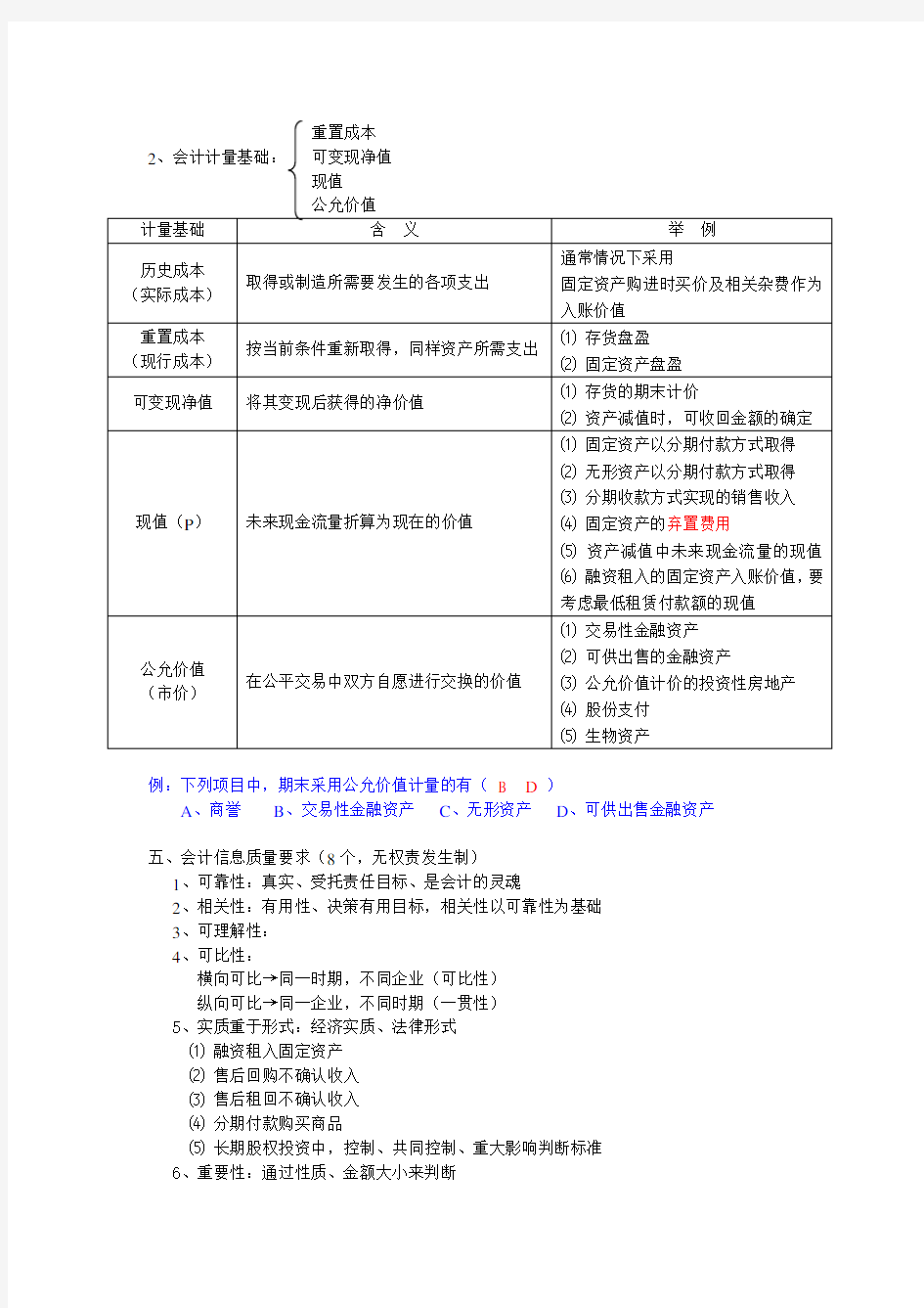 中级会计职称考试 会计实务最实用笔记讲义