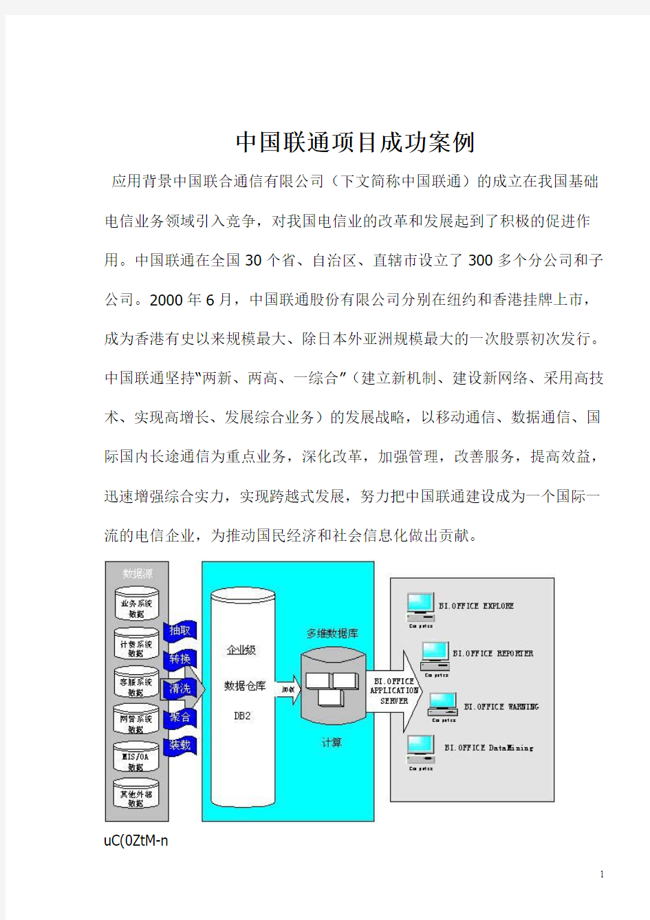 中国联通方案成功案例