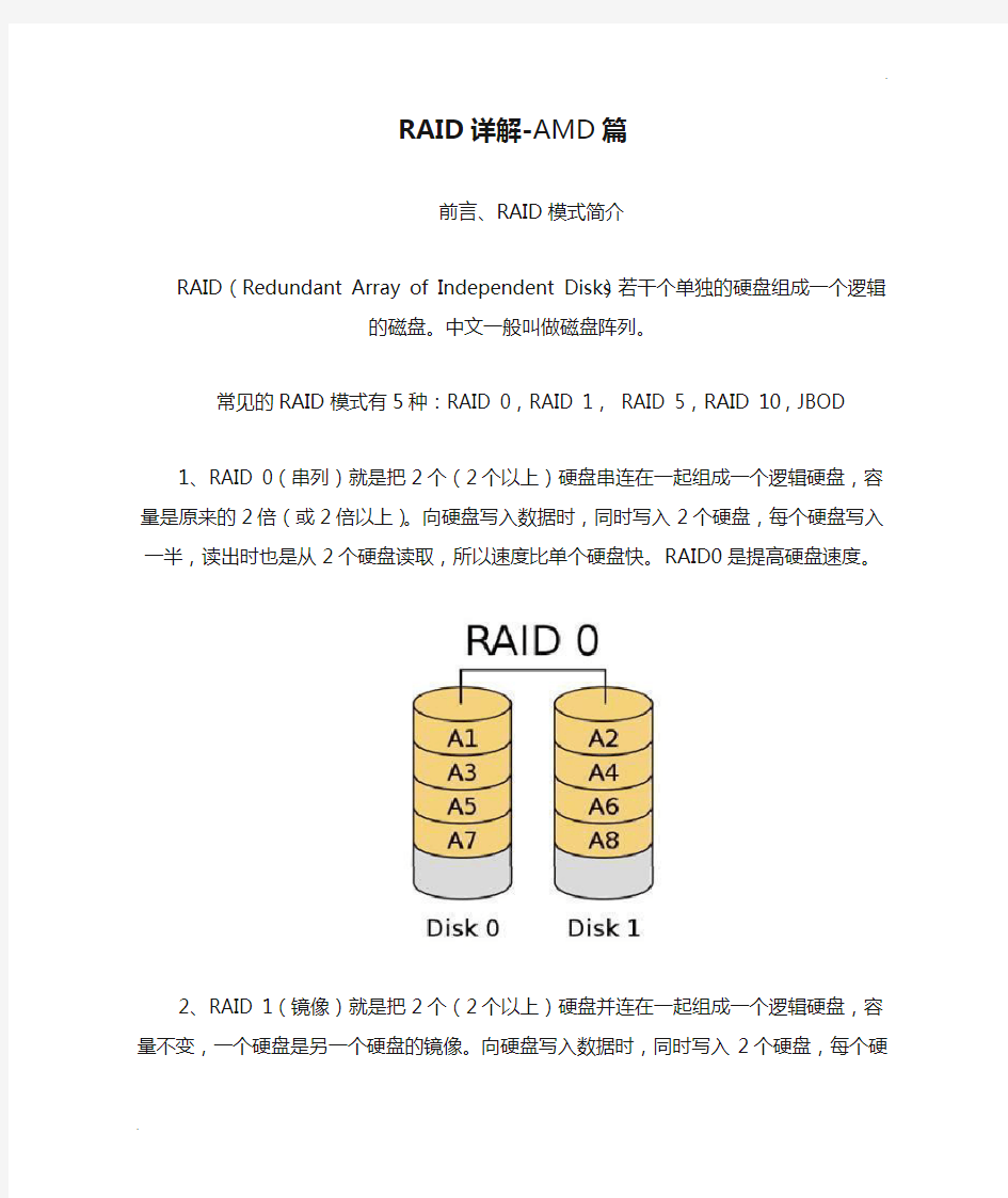 RAID详解-AMD篇