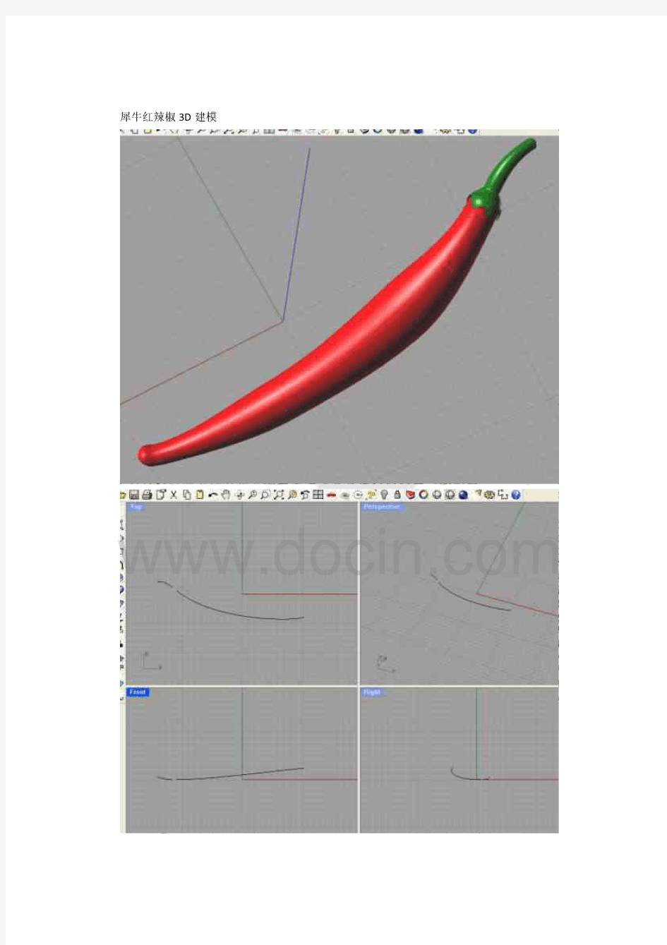 犀牛rhino ceros红辣椒3d建模教程