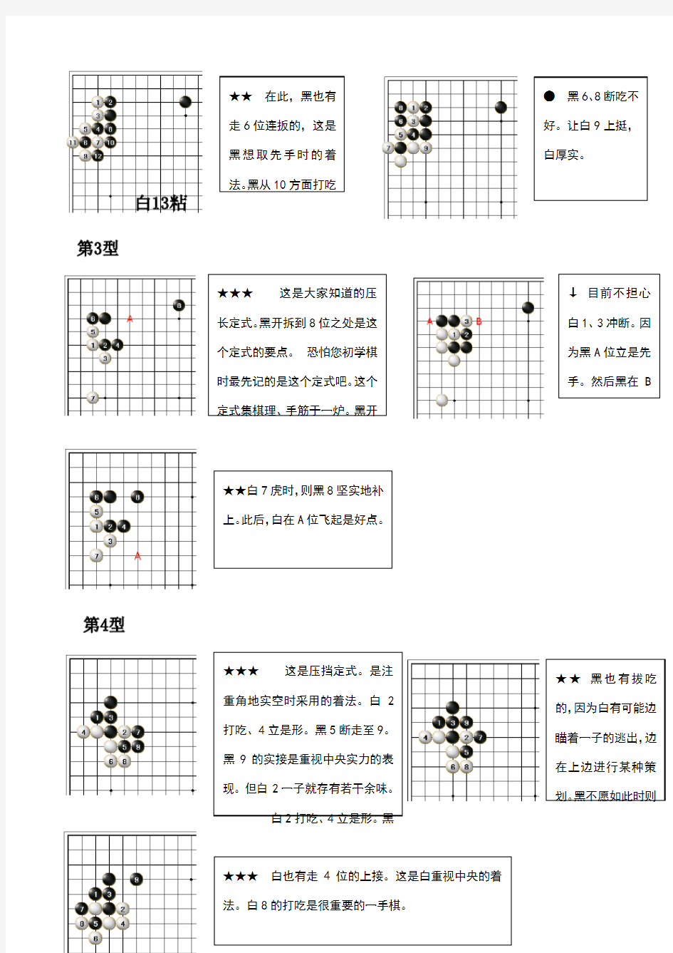 围棋基本定式型