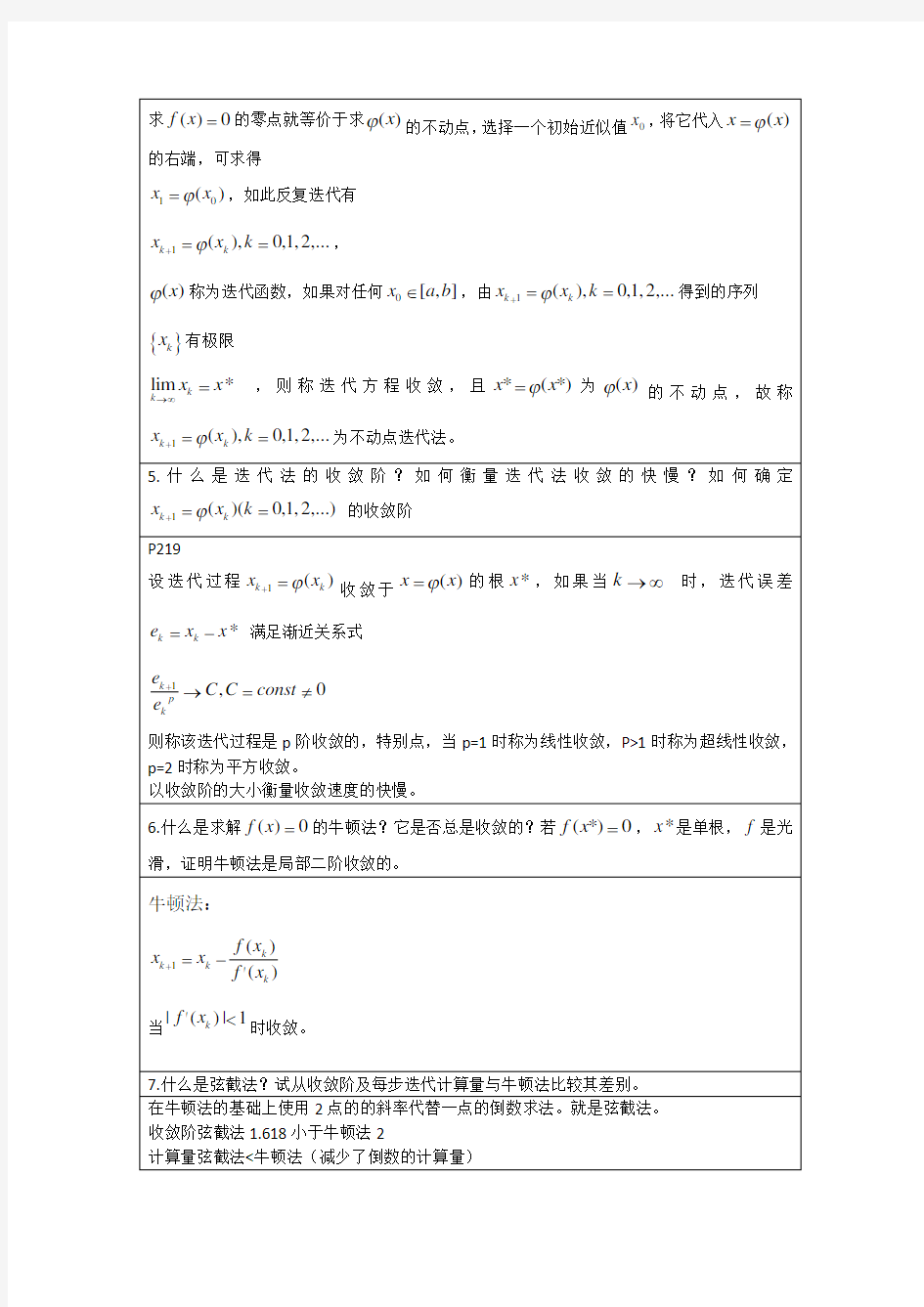 李庆扬-数值分析第五版第7章习题答案(20130824)
