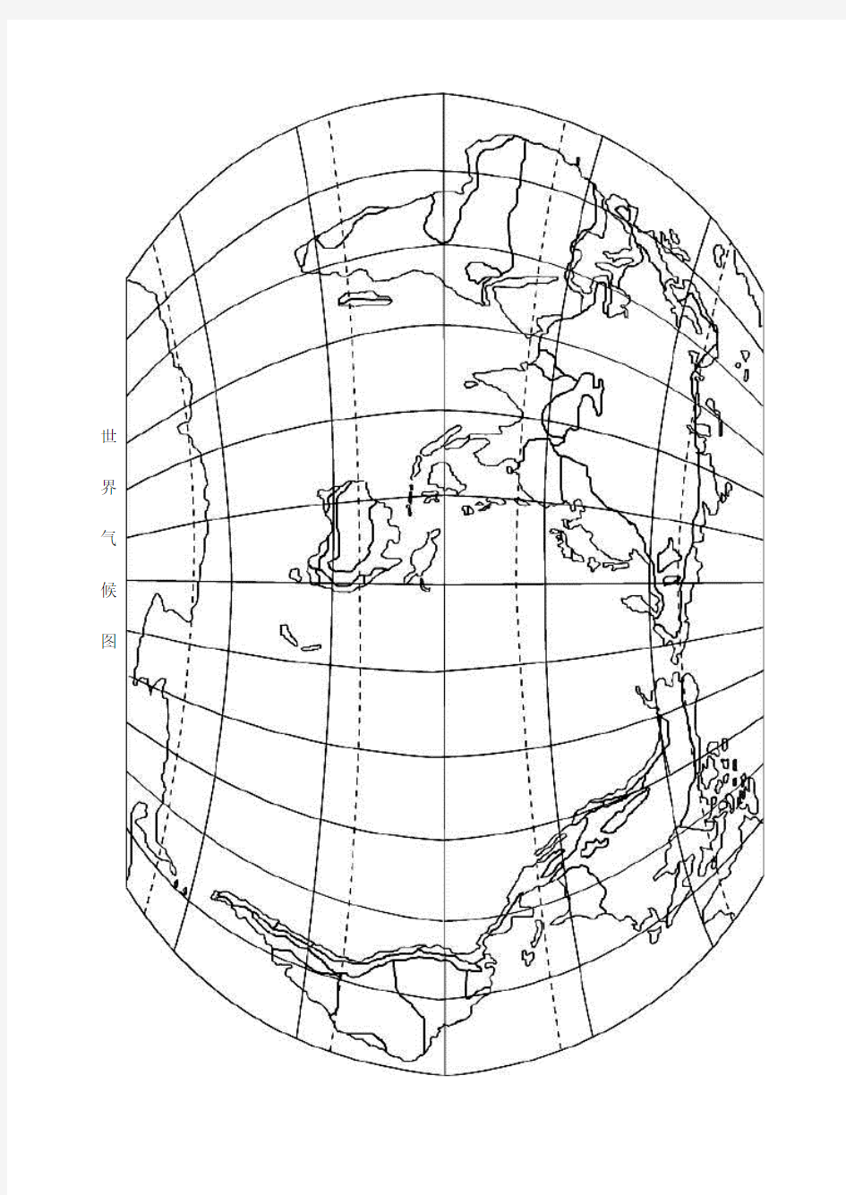 世界气候洋流空白图