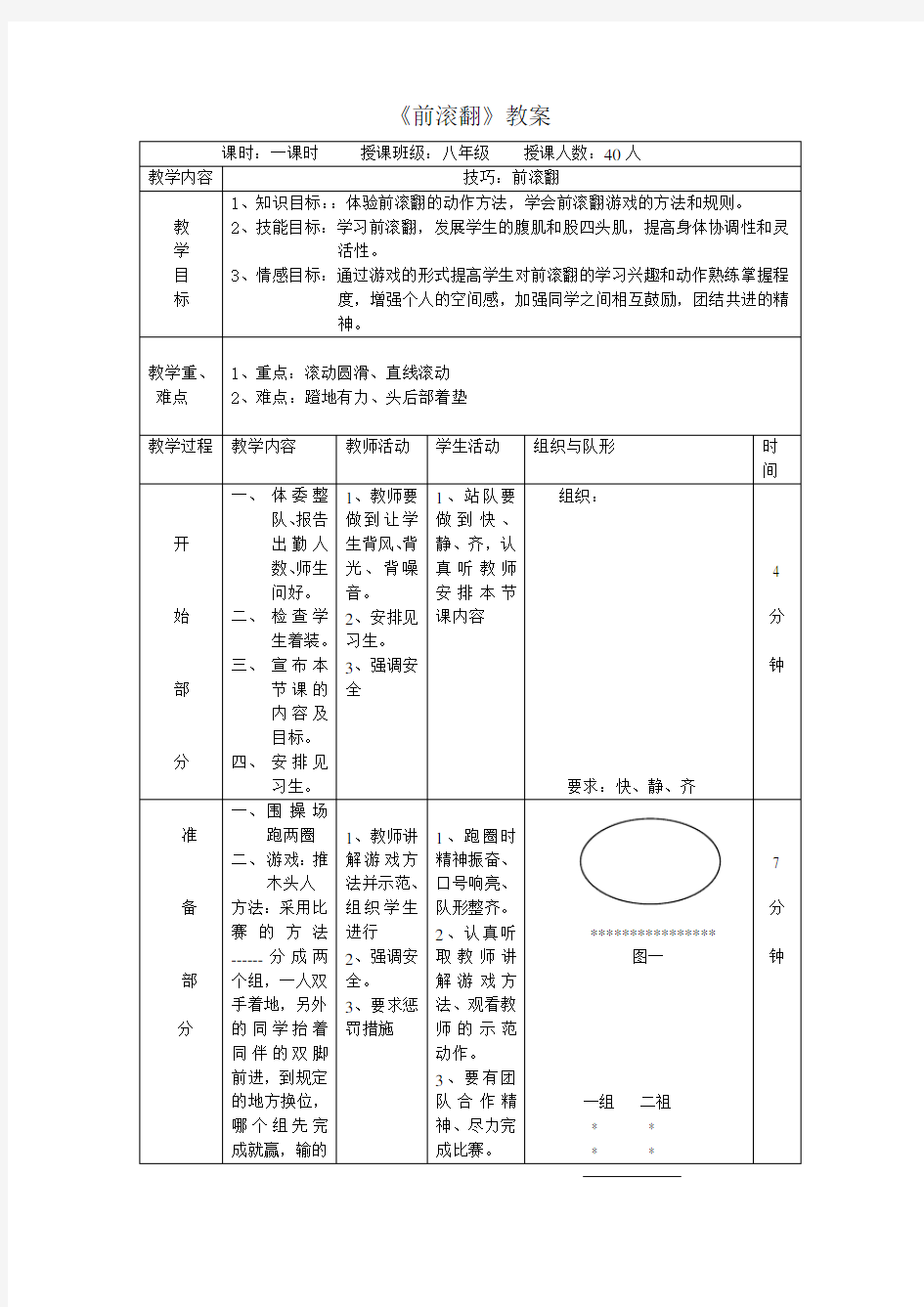 (完整word版)体操前滚翻教案