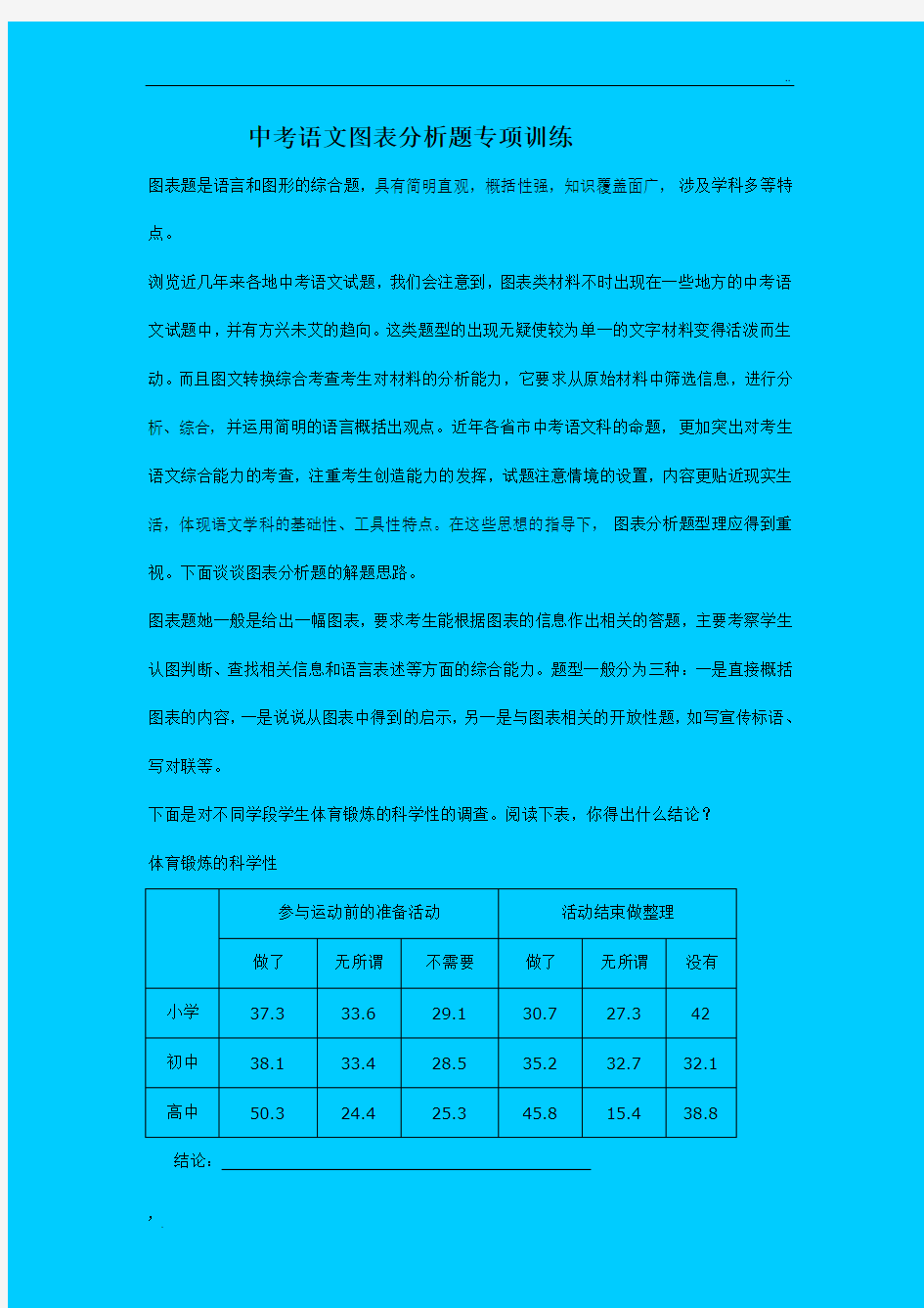 中考语文图表分析题专项训练[1]