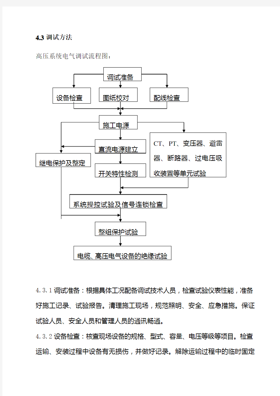 10KV电气设备调试方案