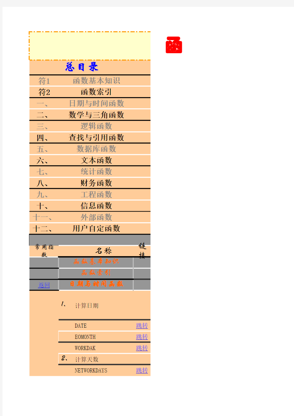 Excel函数公式应用大全