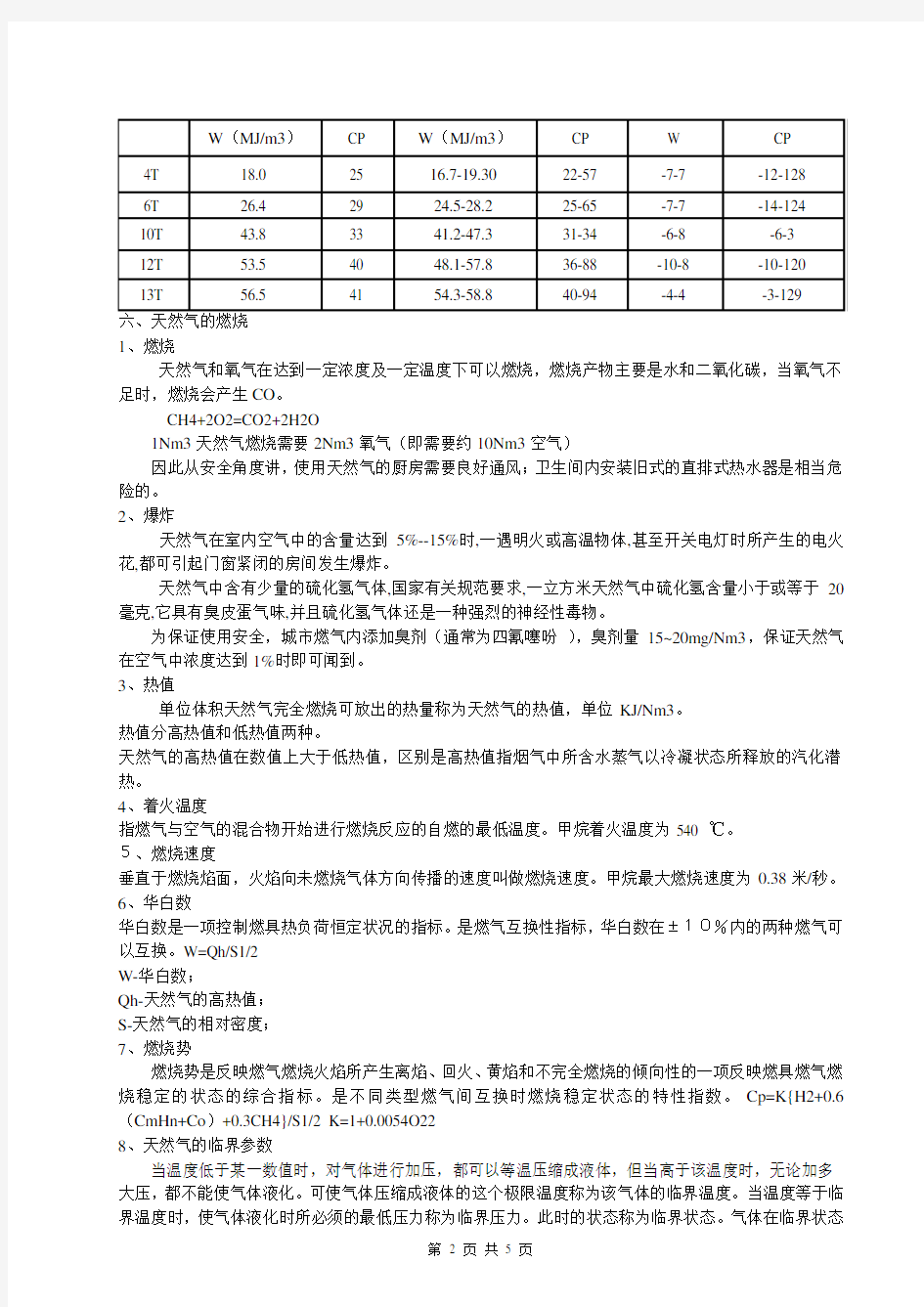 天然气基础知识培训