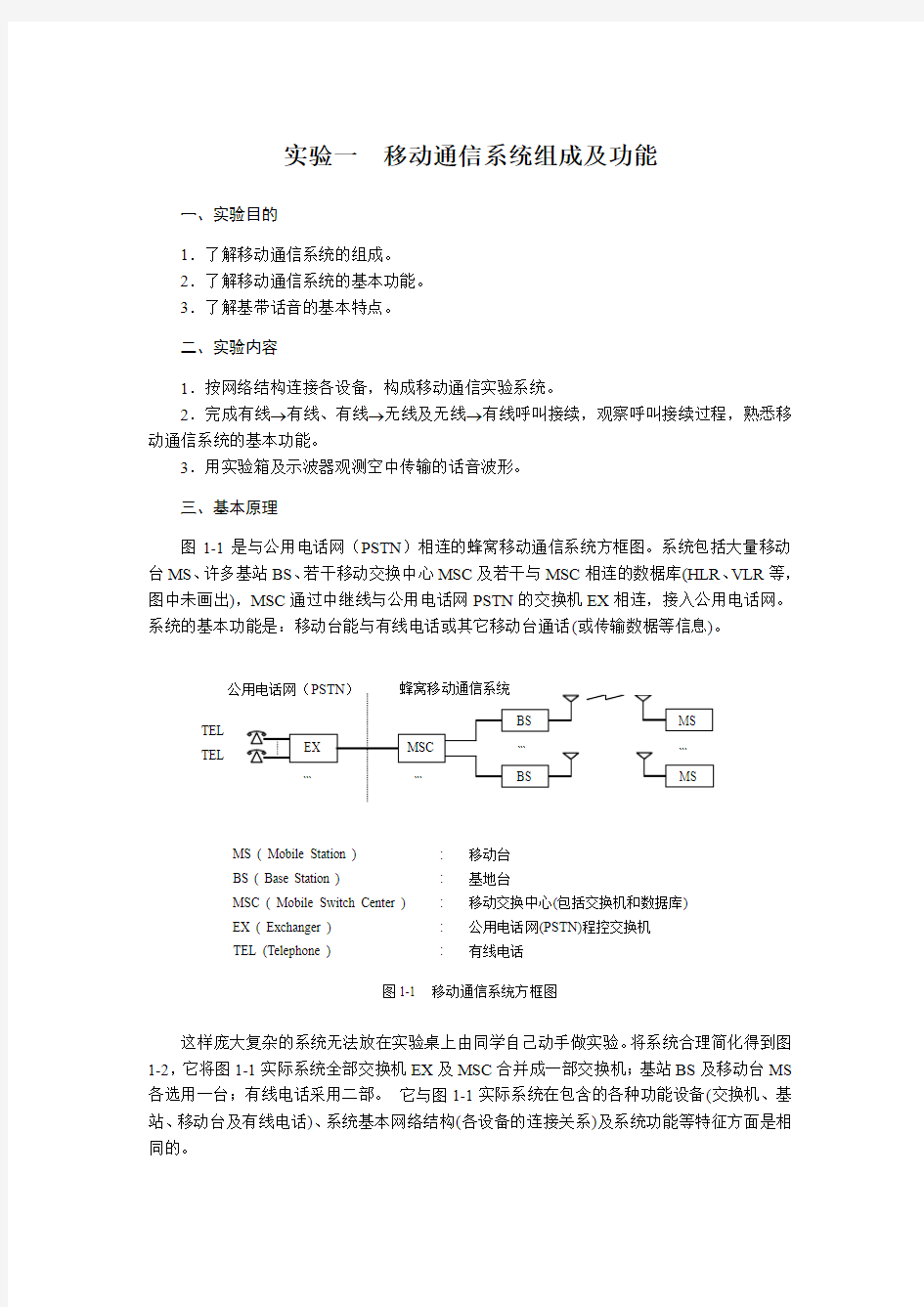 移动通信实验指导书