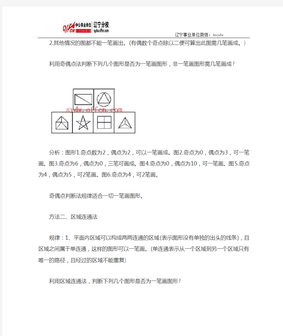 行测答题技巧：关于图形推理中一笔画问题的解题技巧