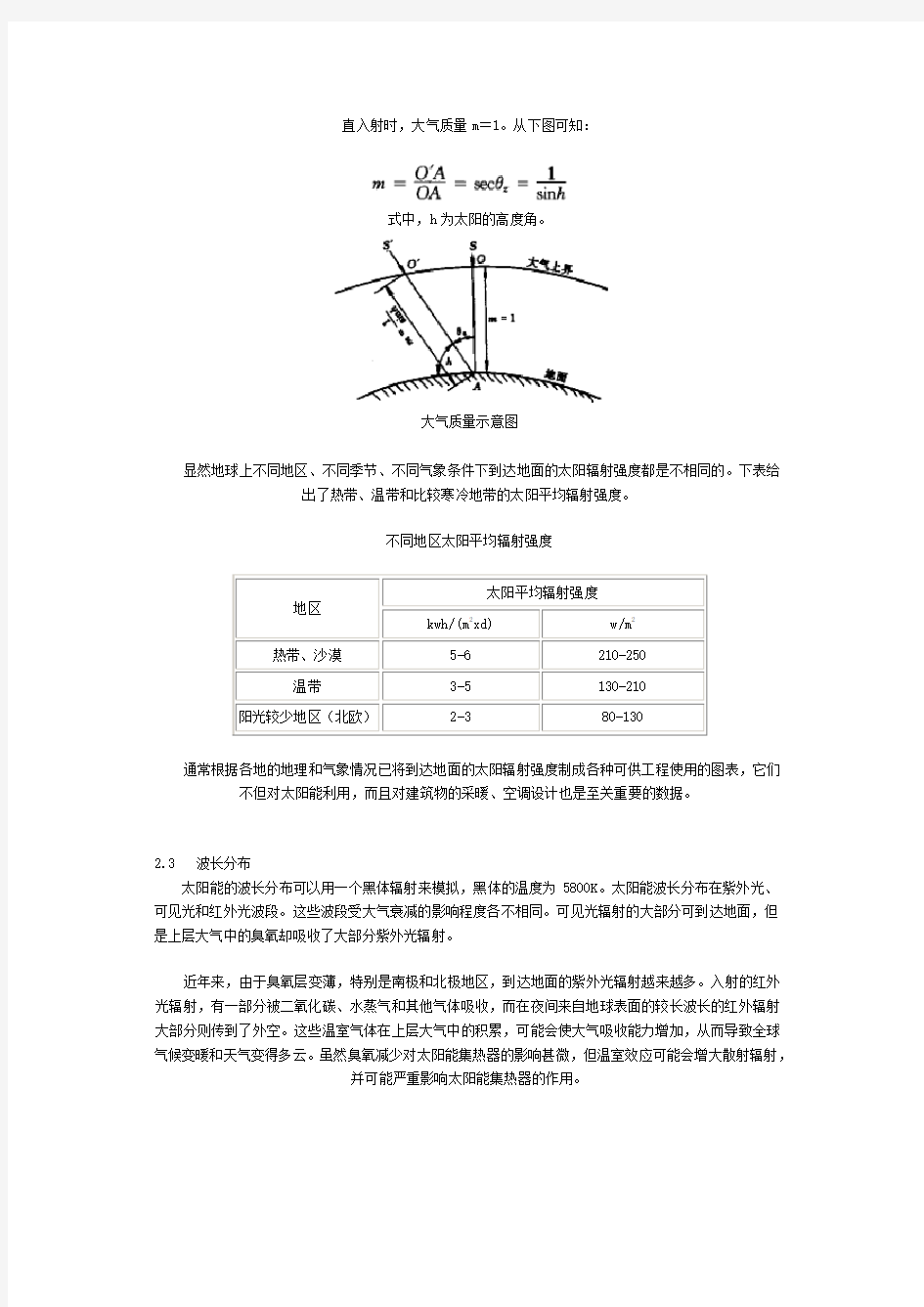 (完整版)太阳辐射的特性