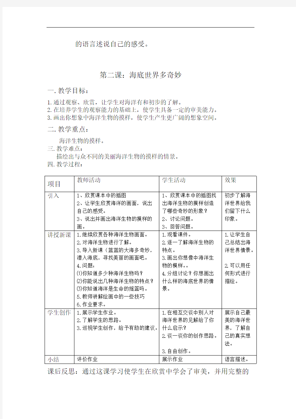 (完整版)岭南版一年级下册美术教案(全册),推荐文档