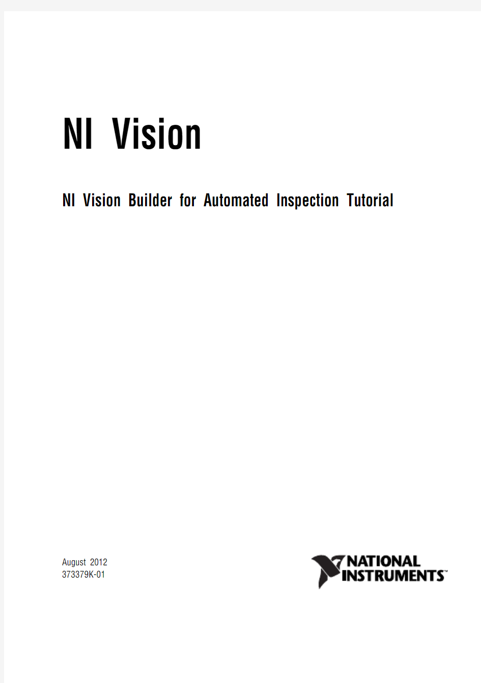 NI视觉生成器用于自动检测教程