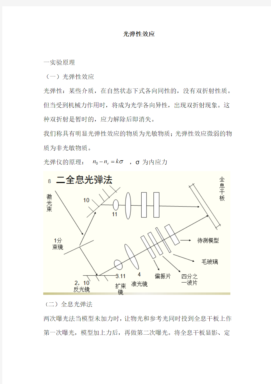 实验报告光弹性效应