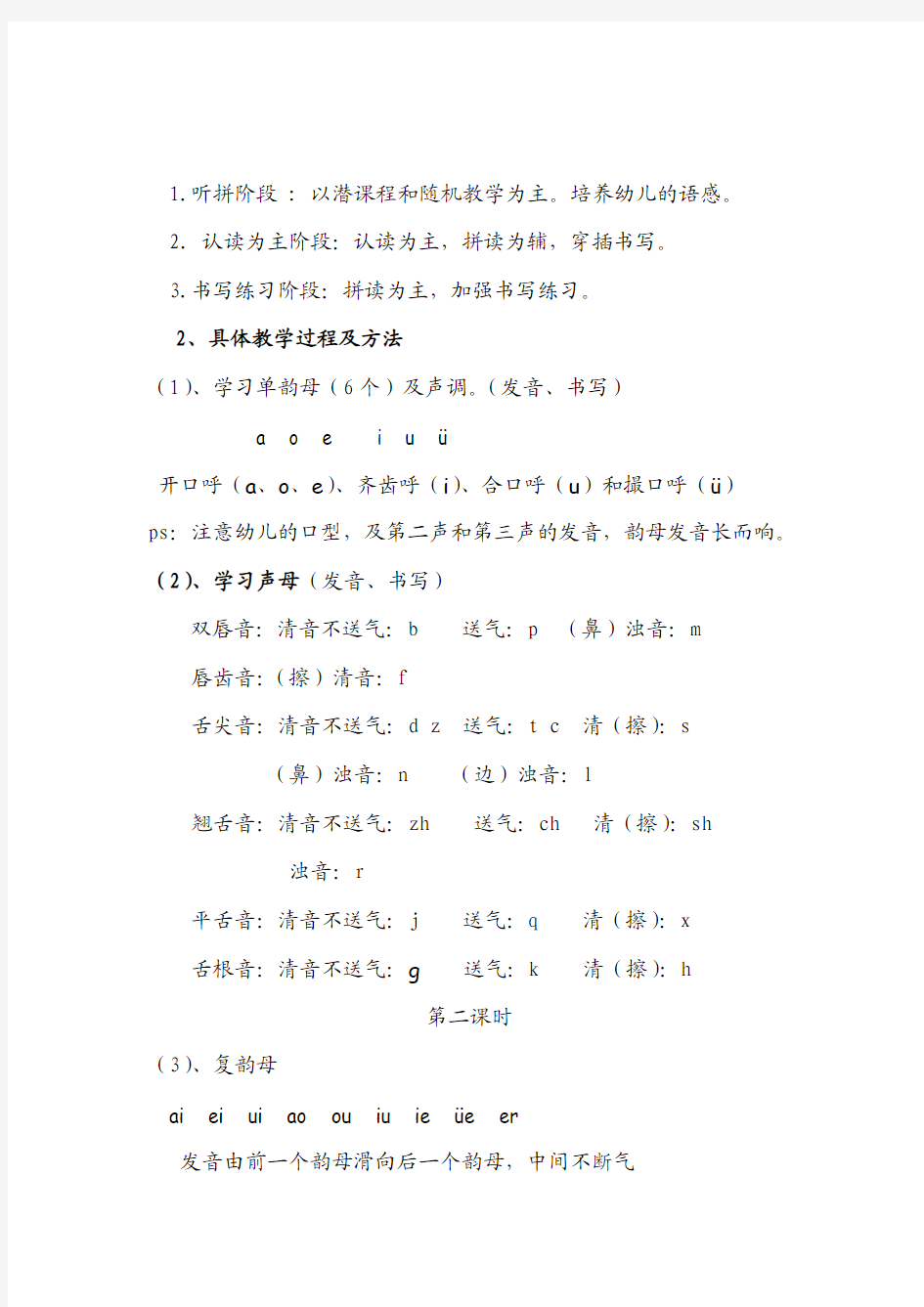 暑期汉语拼音培训讲义(简讲)