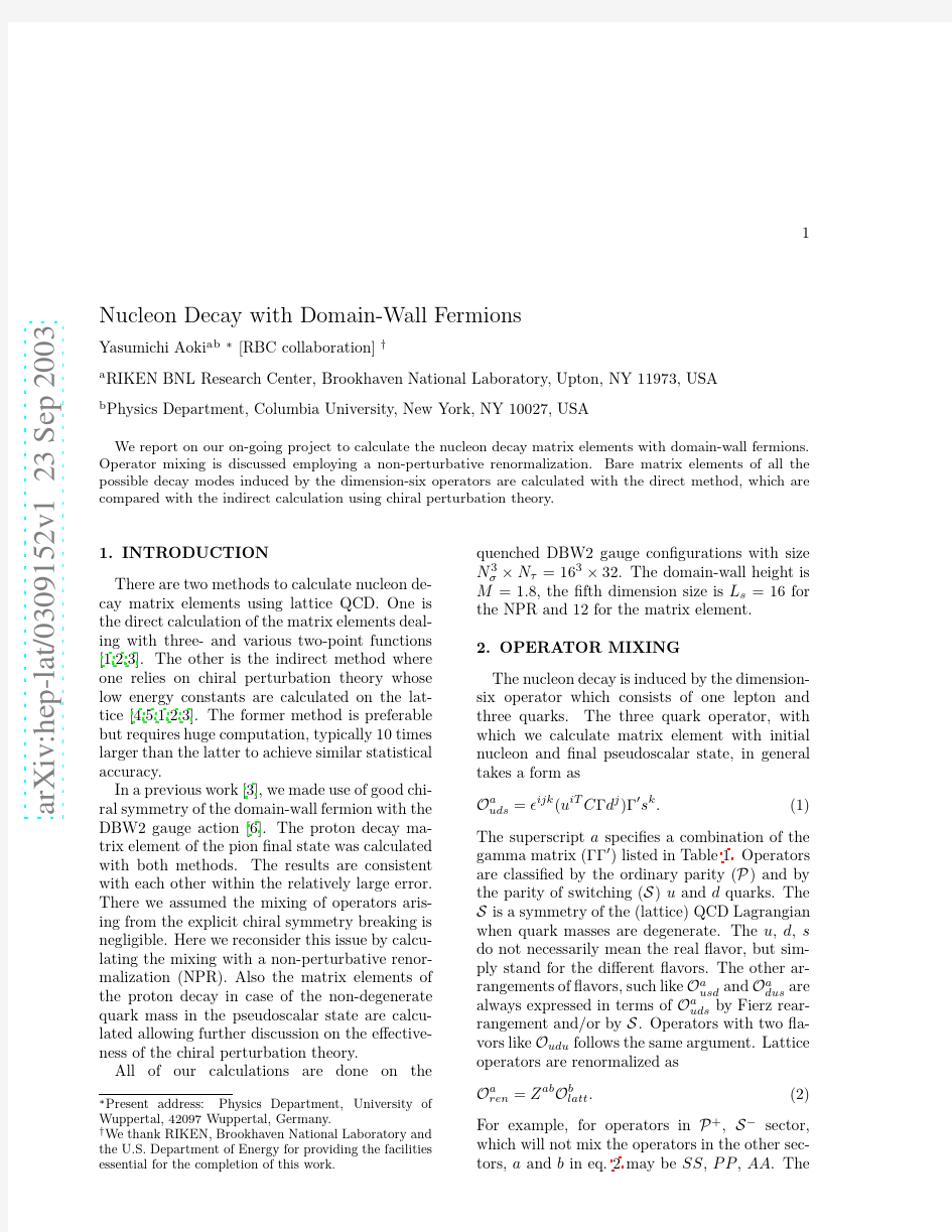 Nucleon Decay with Domain-Wall Fermions