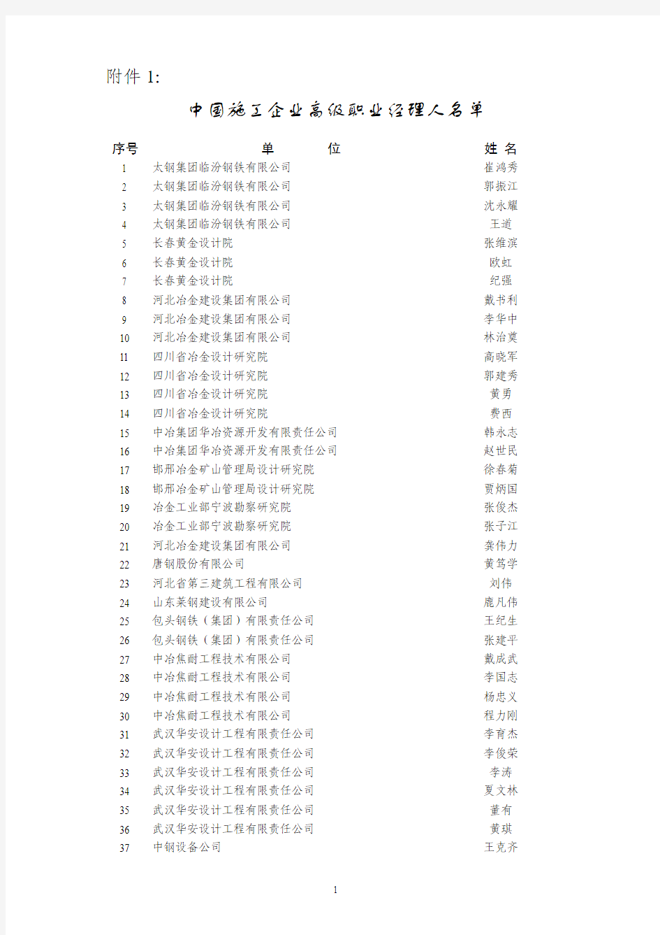 施工企业高级经理人