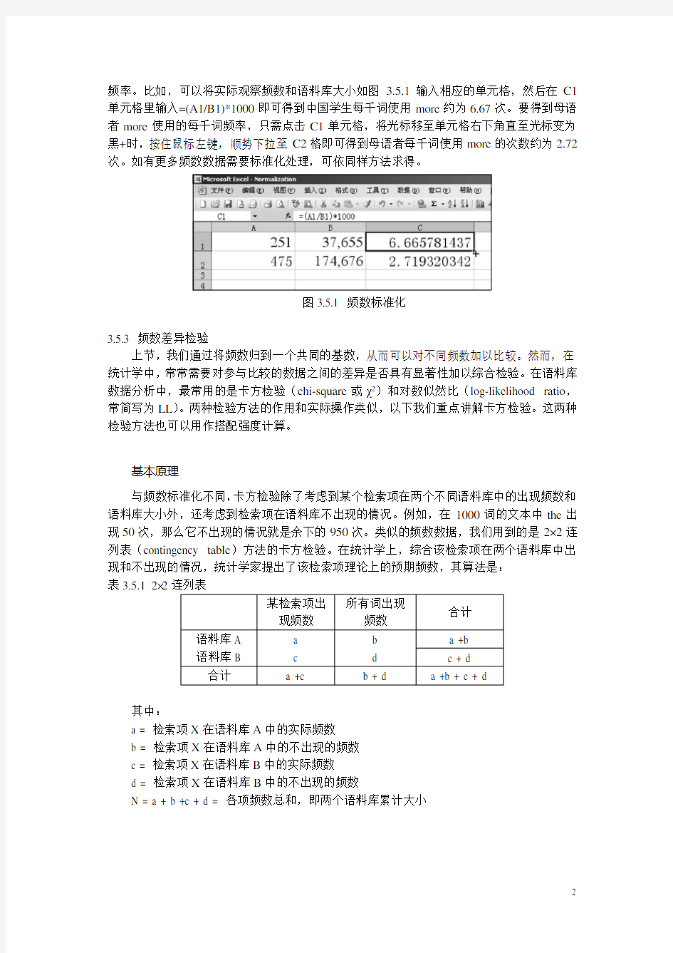 语料库常用统计方法