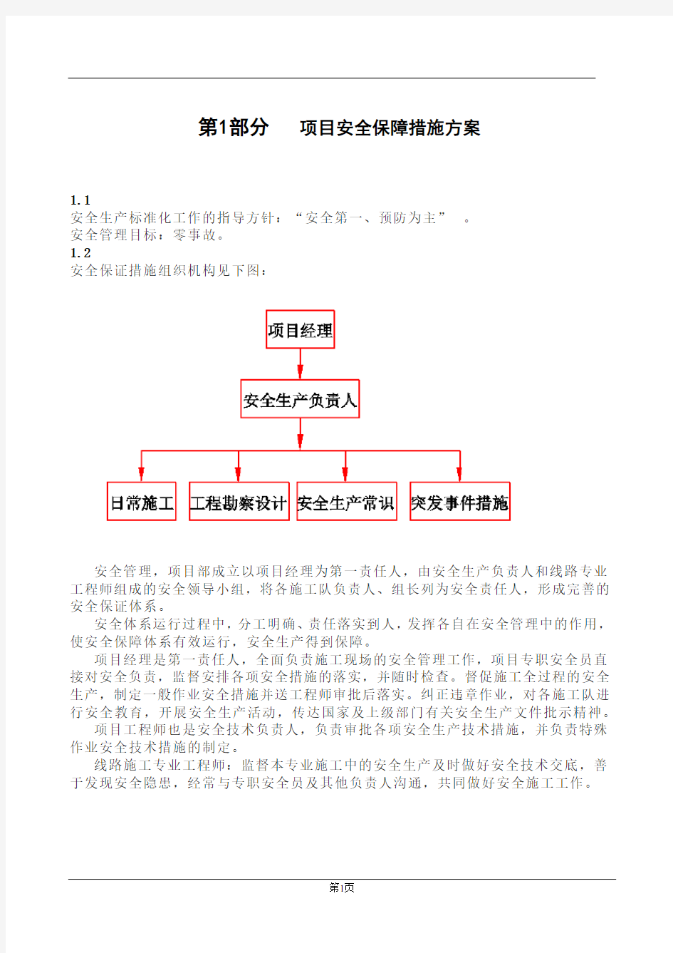 项目安全保障措施方案