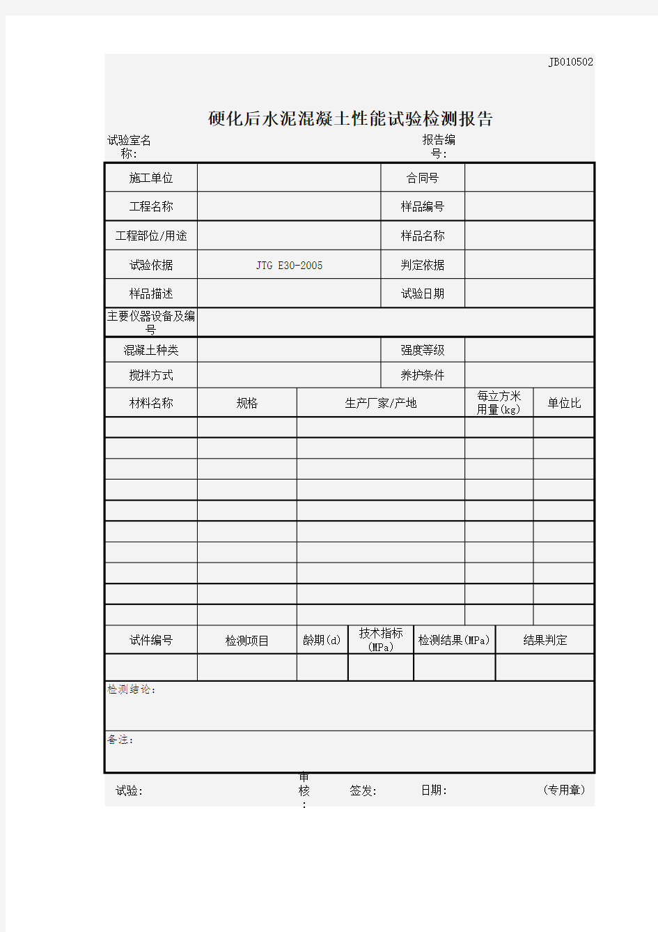 水泥混凝土劈裂抗拉强度试验_报告