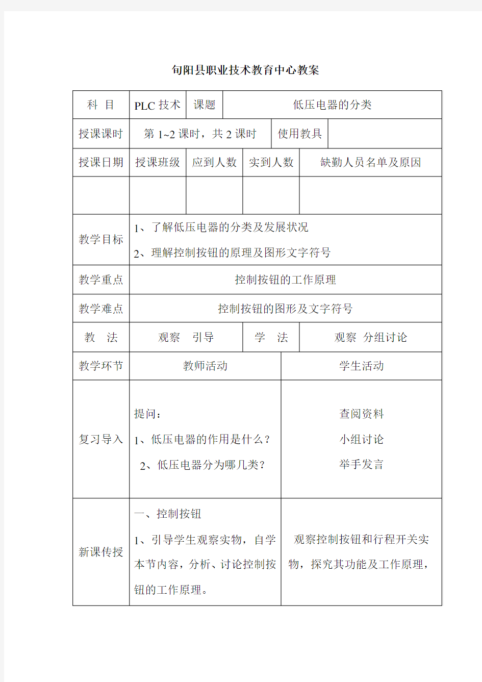 1.1低压电器的分类