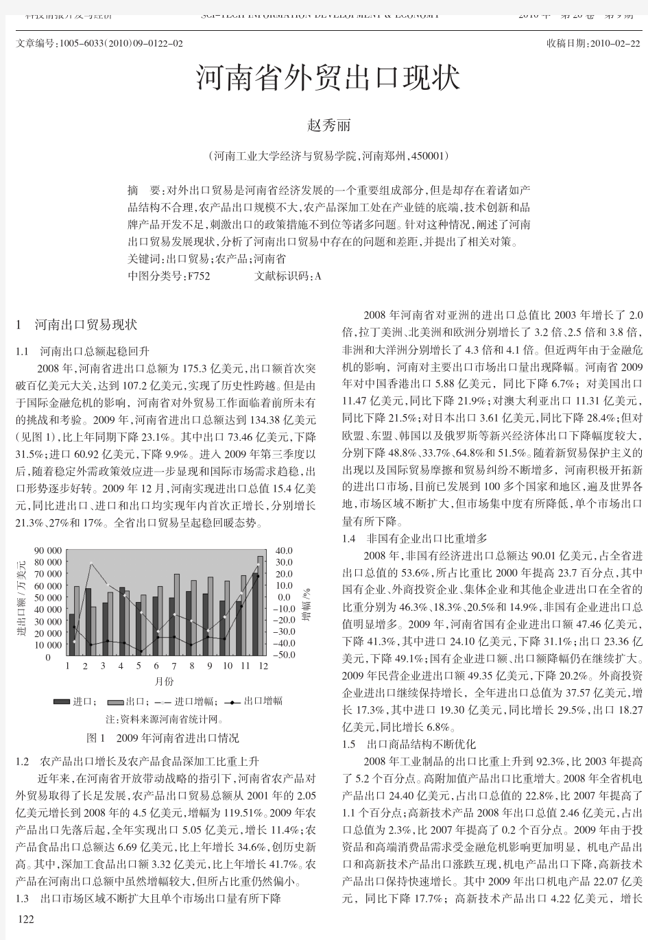 河南省外贸出口现状_赵秀丽