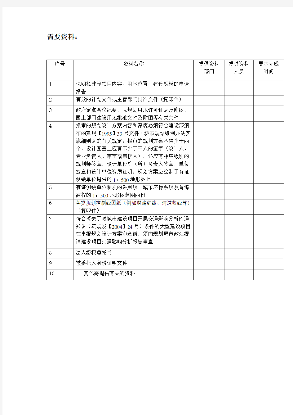 建设工程规划方案总图审批流程