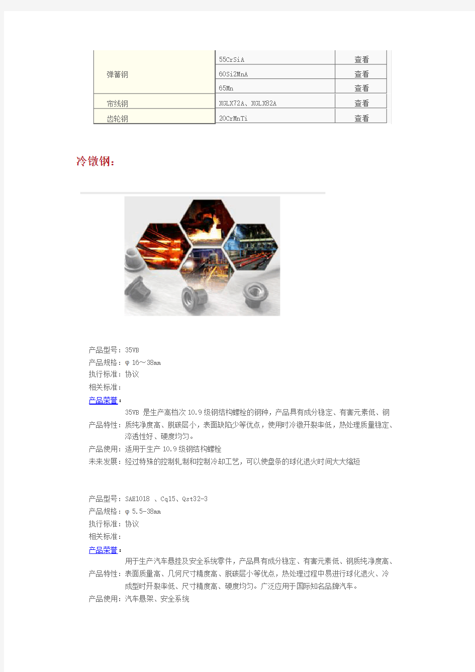 高速线材种类