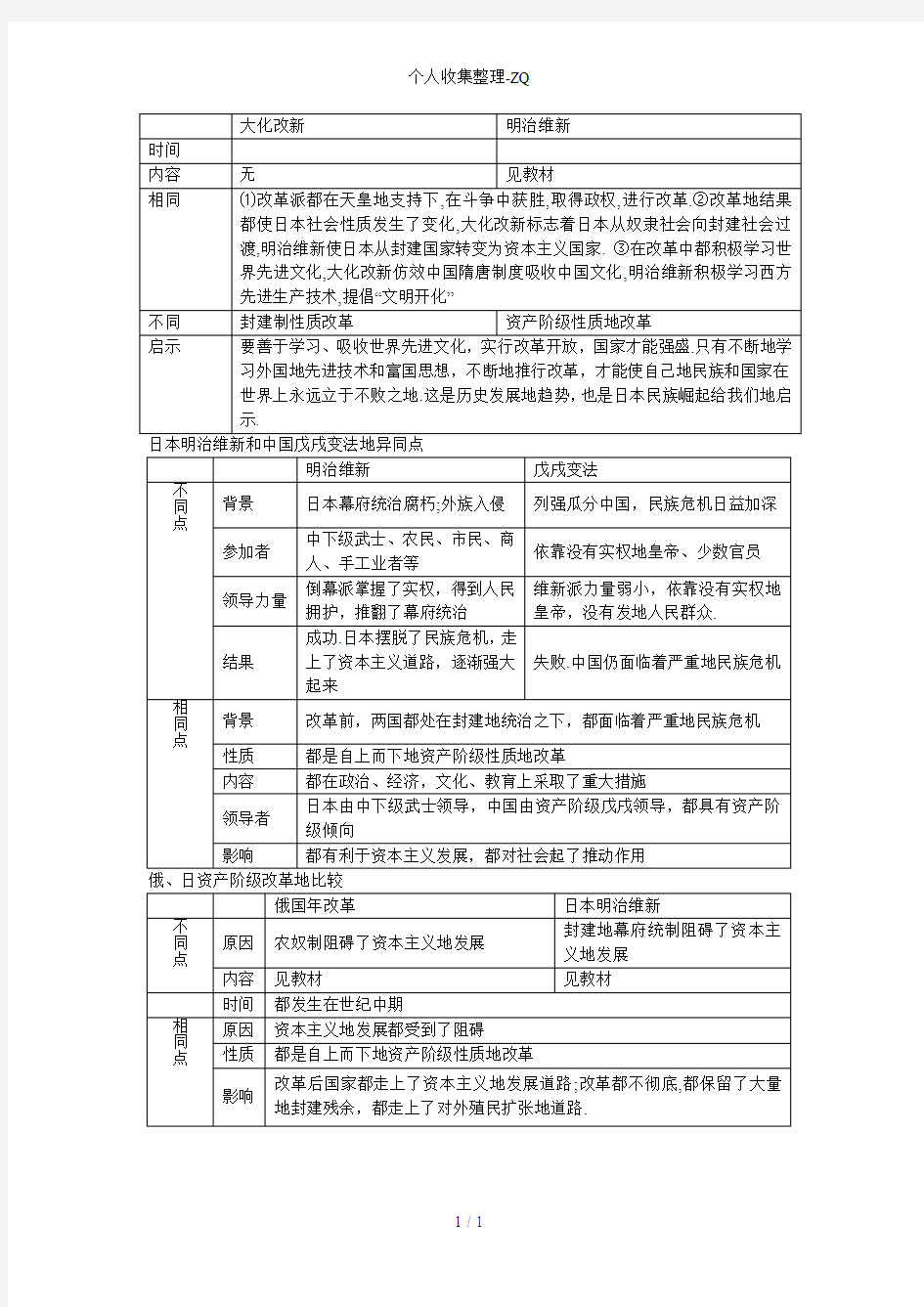 日本历史上的两次改革