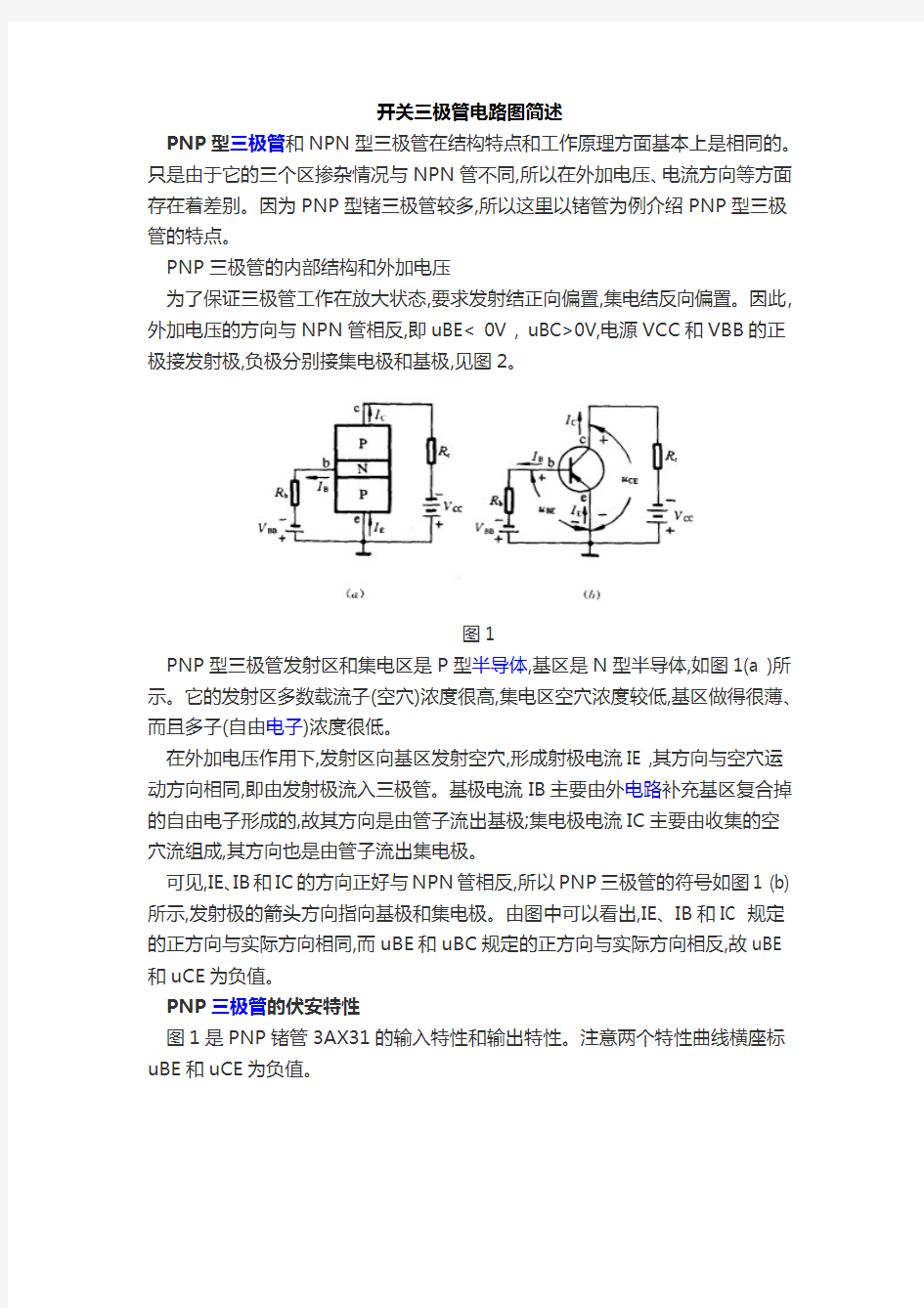 PNP三极管特性(经典)