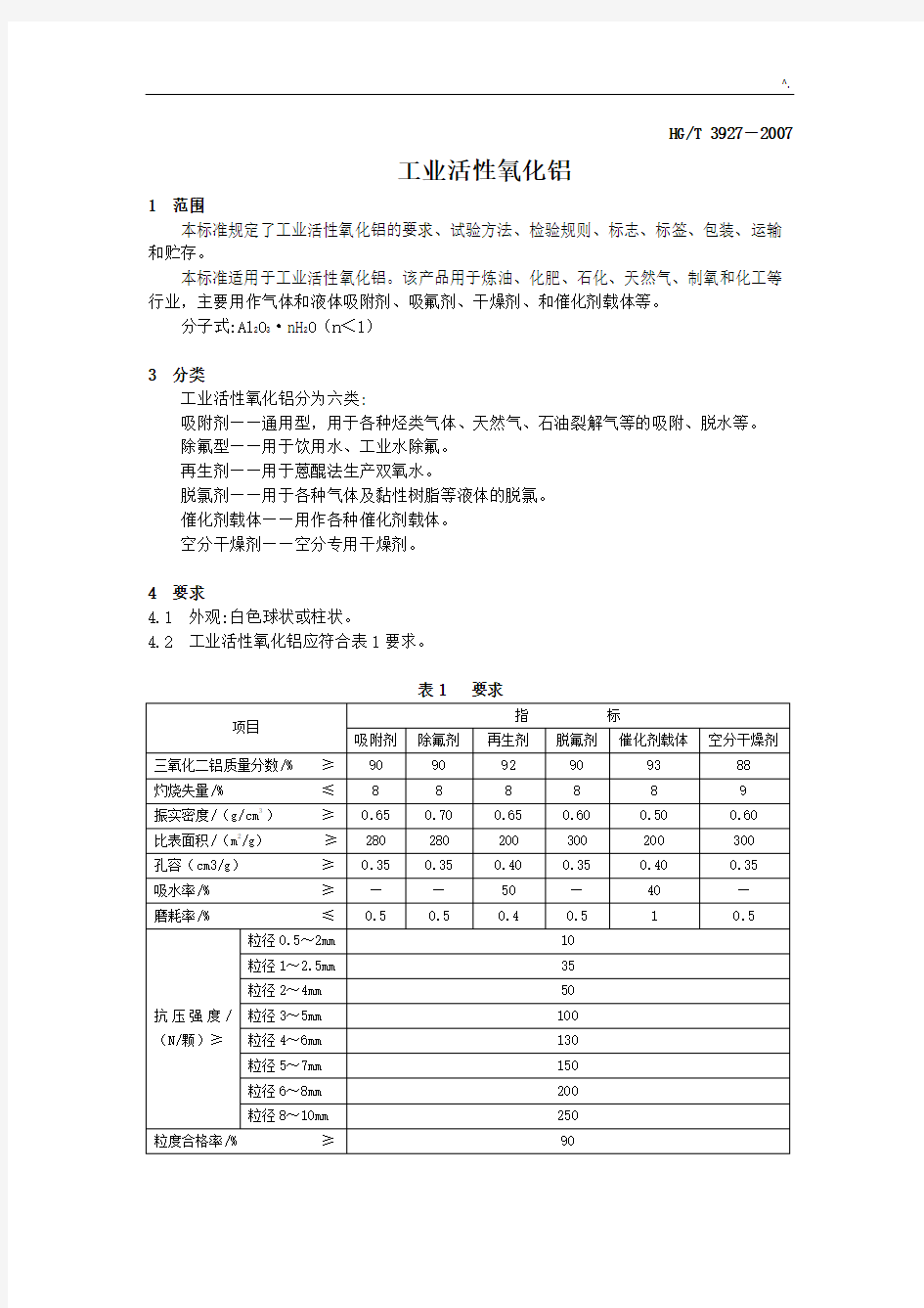 HGT-3927工业活性氧化铝简介