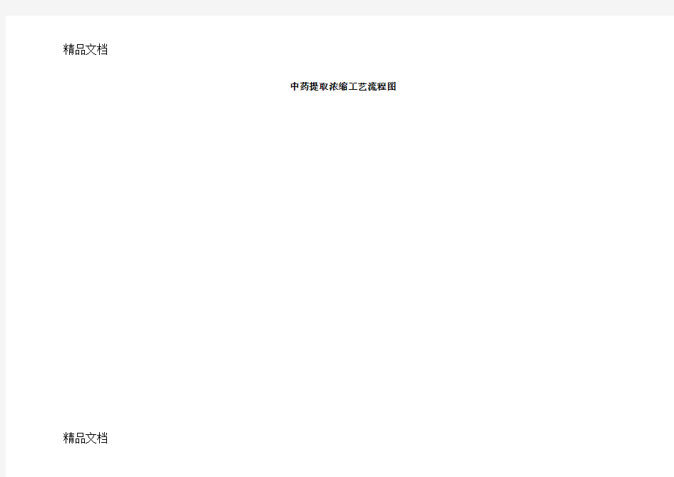 最新中药提取浓缩工艺流程图