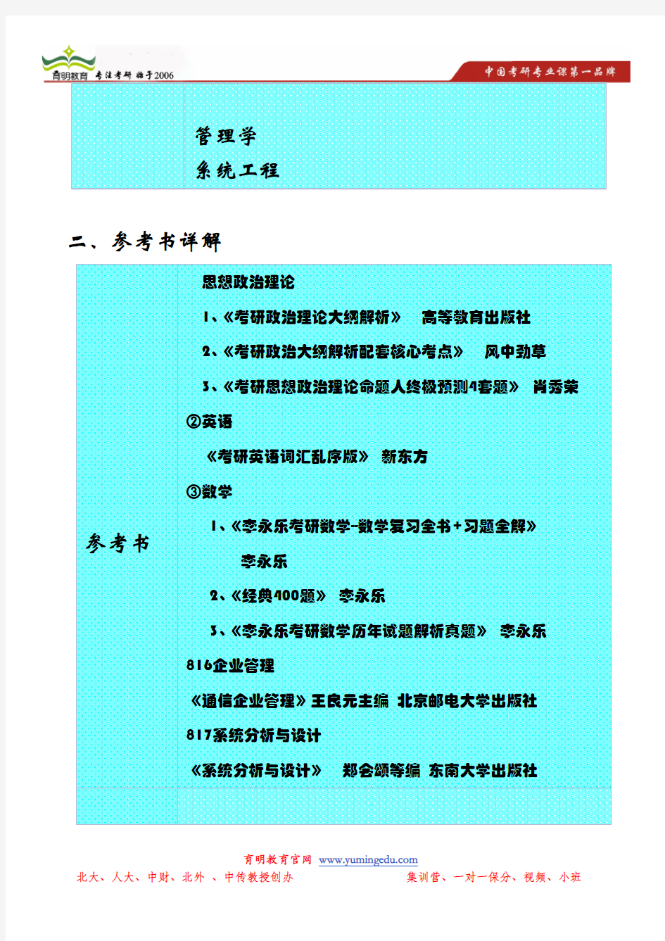 2014年南京邮电大学经济与管理学院管理科学与工程招生目录以及参考书详解